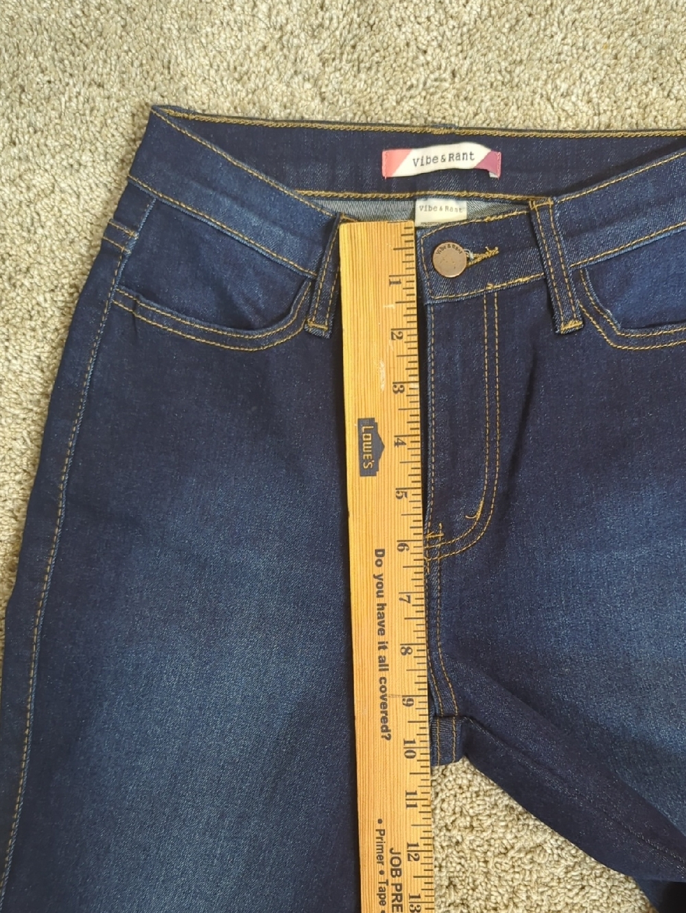 High-Rise Dark Blue Flare Jeans - Picture 8 of 11